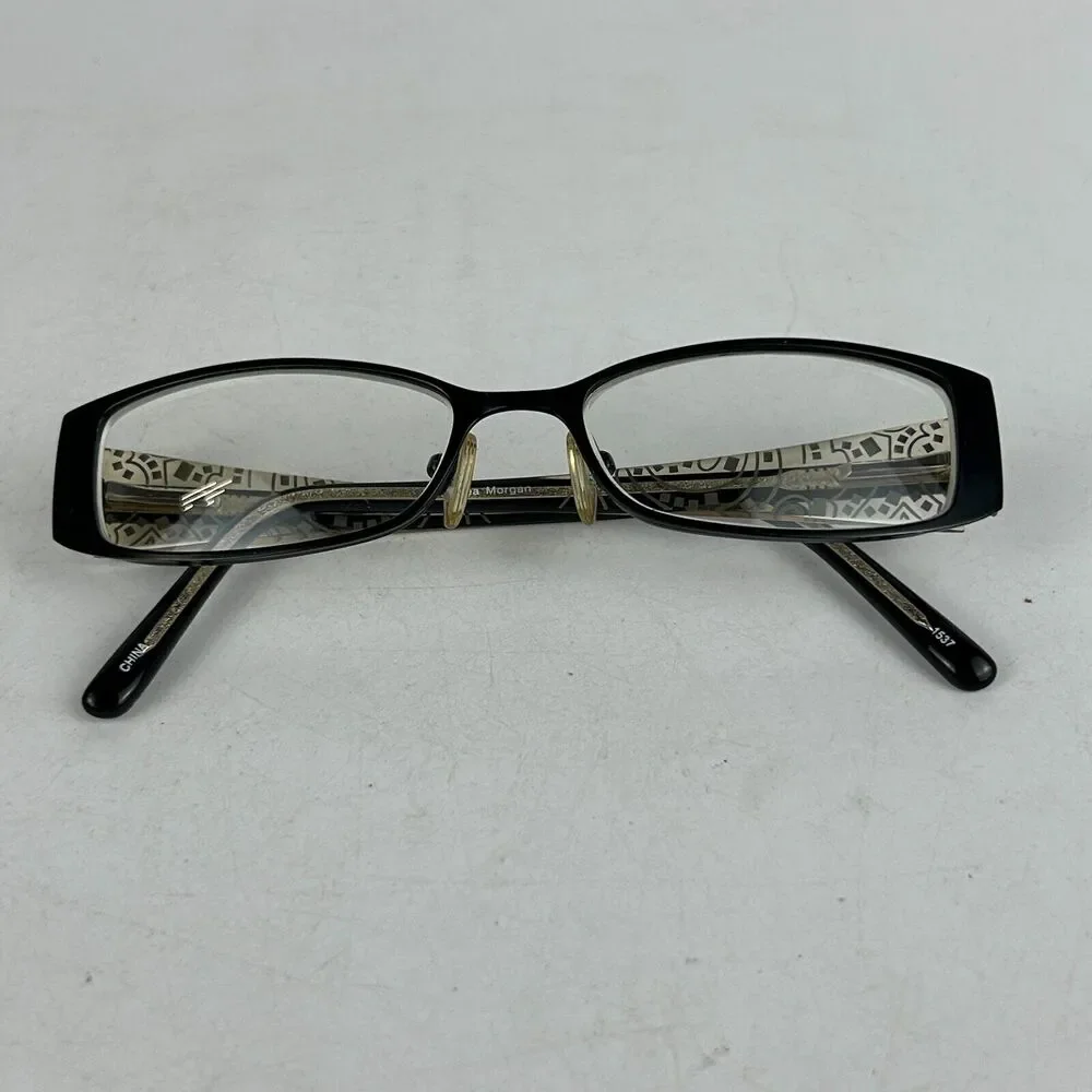 Chelsea Morgan CM 1010 BK Eyeglasses Womens Frames‎ Black Rectangular 50-16-135